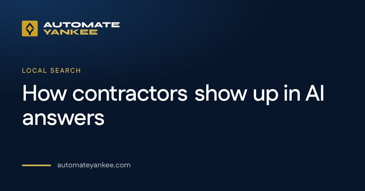 How contractors show up in AI answers